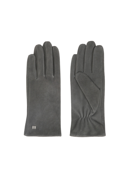 Gants gris pour femmes en daim souple avec logos subtils FRIO
