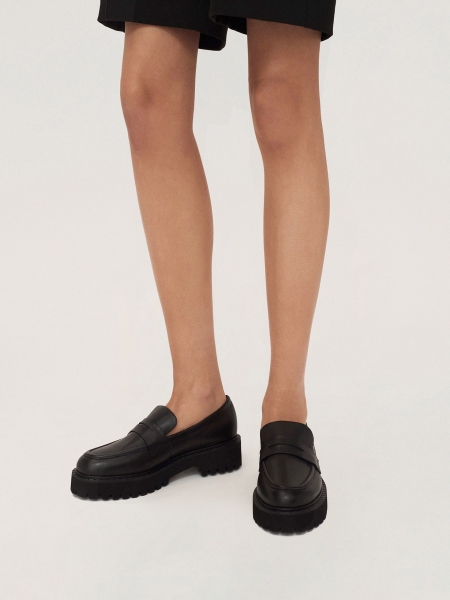 Chaussures décontractées en cuir à semelle épaisse ESSEN