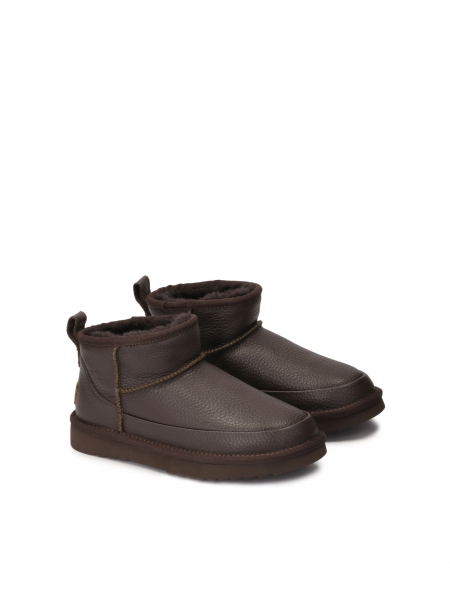 Bottes de neige en cuir isolées en laine ZULA