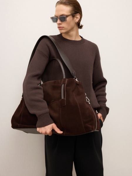 Sac de voyage en daim marron KS CANE