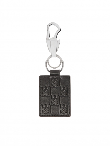 Porte-clés avec mousqueton et étiquette en cuir BATUR