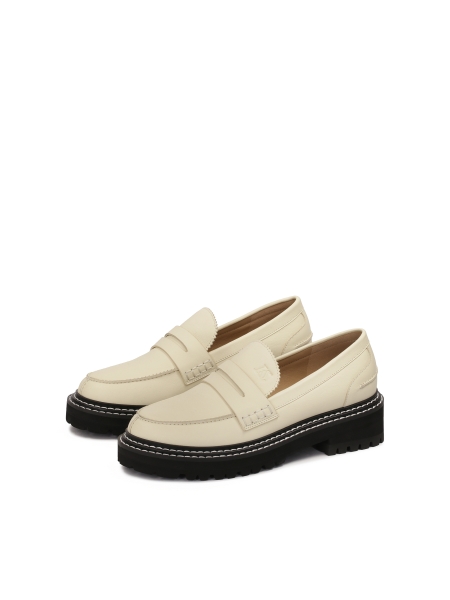 Chaussures en cuir sur semelle contrastée LIU