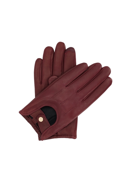 Gants en cuir marron avec écran tactile GALLIA