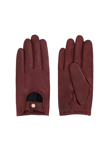 Gants en cuir marron avec écran tactile GALLIA
