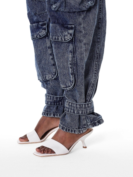 Mules minimalistes blanches avec talon à la mode ARUBA