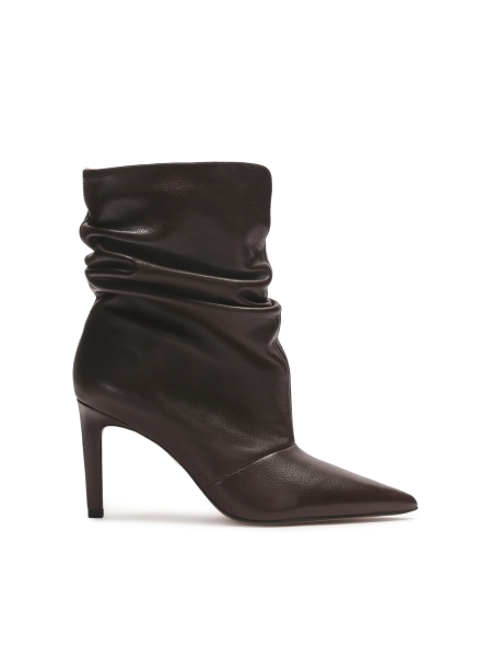 Bottes en cuir avec tige froissée LIZA