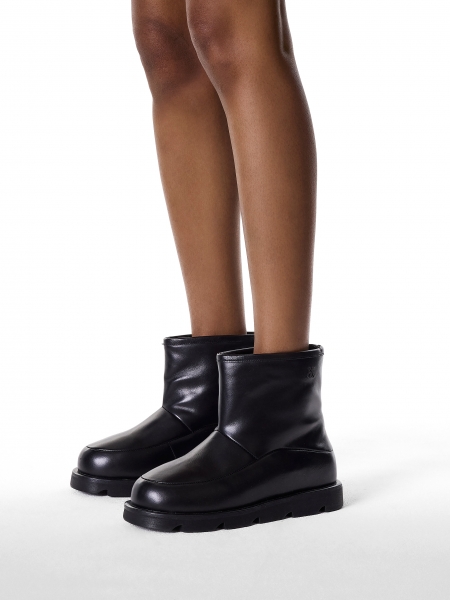 Bottes de neige isolées noires minimalistes KS AURELIE