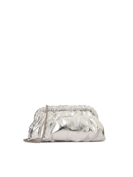 Sac à main à effet métallique argenté EVENING S