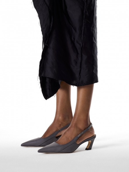 Escarpins en cuir à talon ouvert  KS JUSTINE