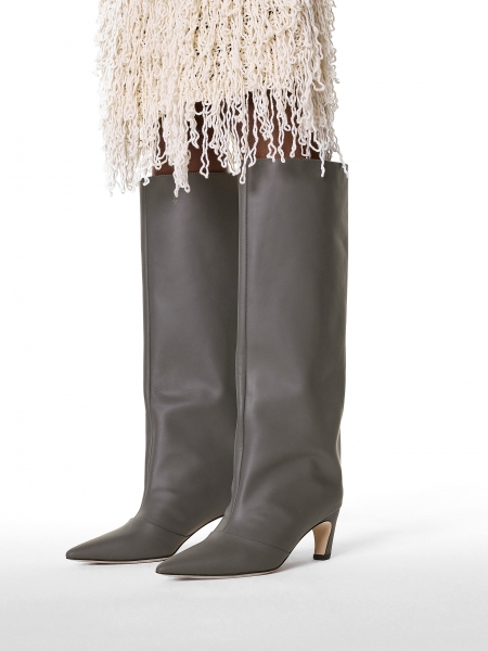 Bottes grises à petits talons KS BELLISI