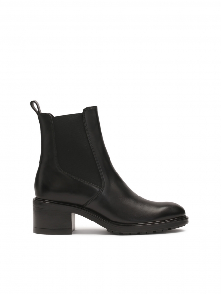 Bottes noires avec inserts en caoutchouc  GILDA