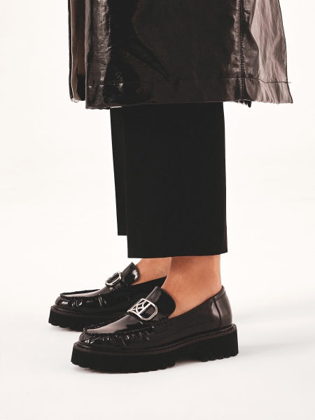 Mocassins à semelle épaisse et tige froissée ESSEN