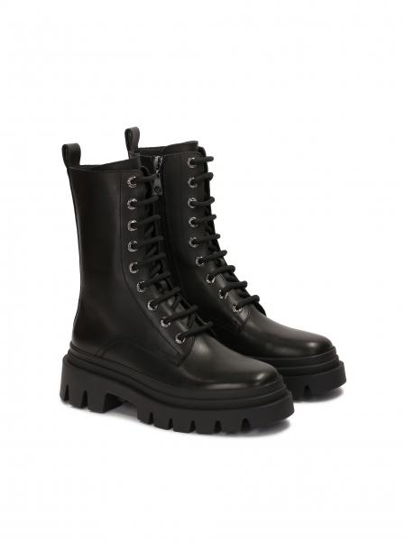 Bottes noires de style militaire EWING