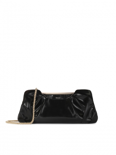 Sac à main en cuir froissé avec armature métallique BARI