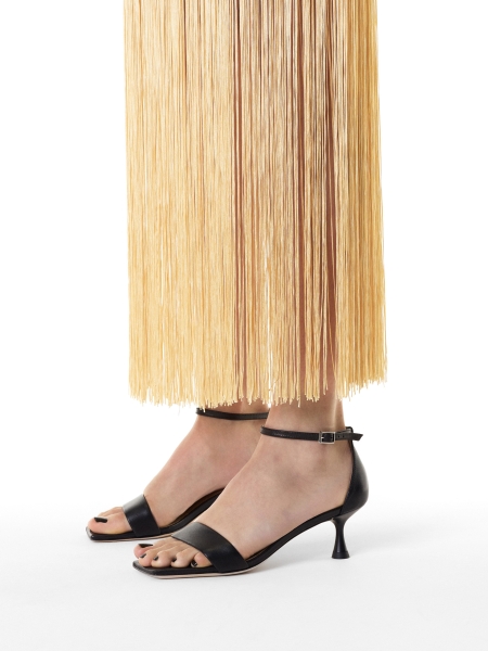 Sandales noires à talon plein KS JAVELIN