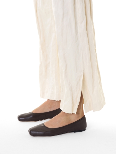 Ballerines marron foncé avec nez carré KS EDMEE