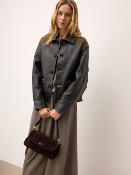 Sac postal marron avec rabat ASTRE