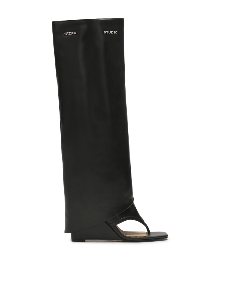 Sandales à semelle compensée et tige longue retroussée  KS EDITH