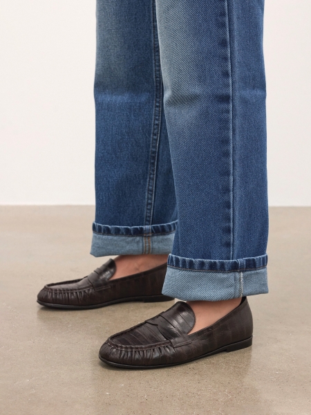  Chaussures marron avec gaufrage DIONEA