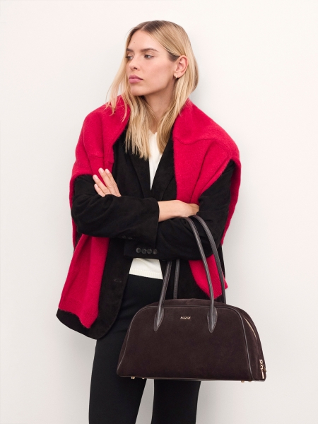 Sac à main en daim marron KYLE