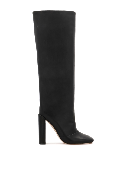 Bottes en cuir naturel noir de style moderne KS SELAME