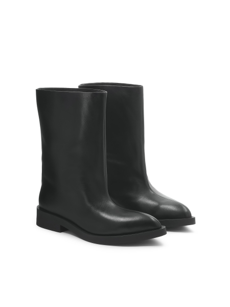 Bottes noires à tige large ALENIRA