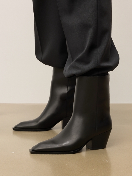 Bottes de cow-boy noires KS ROANNE