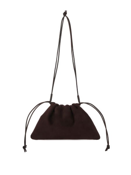 Sac en daim souple marron foncé KS LIVIEN