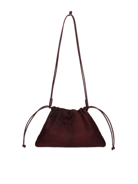 Sac en cuir marron avec poils naturels KS LIVIEN