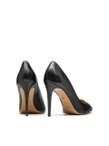 Talons aiguilles classiques en cuir grainé noir NEW LUCIANA