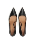 Talons aiguilles classiques en cuir grainé noir NEW LUCIANA