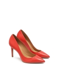 Talons aiguilles en cuir fleuri rouge NEW PARIS
