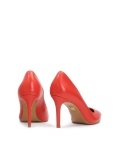 Talons aiguilles en cuir fleuri rouge NEW PARIS
