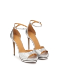 Sandales à plateforme haute argentées KLARISSA