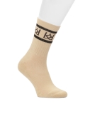 Chaussettes en coton beige avec monogrammes KAZAR GOVE