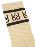Chaussettes en coton beige avec monogrammes KAZAR GOVE
