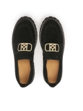 Chaussures en daim noir avec un grand monogramme ESSEN