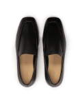 Mocassins noirs minimalistes en cuir pleine fleur CARMEN