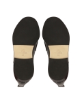 Mocassins noirs à enfiler et à talon plat KS OLZA