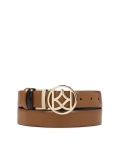 Ceinture en cuir double face avec boucle ronde MANITA