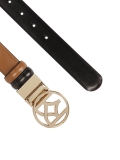 Ceinture en cuir double face avec boucle ronde MANITA
