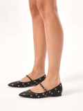 Escarpins plats avec bride et œillets métalliques NIXIE