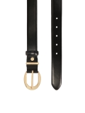 Ceinture noire lisse avec boucle minimaliste RAVELLA