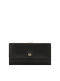 Portefeuille classique en cuir noir FRANCINE