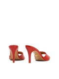 Mules à talons en cuir verni rouge KIMBERLEY