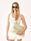 Sac à bandoulière crème avec fermoir décoratif DIVA