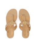 Sandales à tongs plates de couleur beige GERI