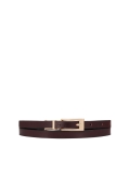 Ceinture étroite biface bordeaux et noire ELANDRA