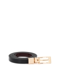 Ceinture étroite biface bordeaux et noire ELANDRA