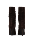 Bottes en daim marron à talon fin MARBELLA